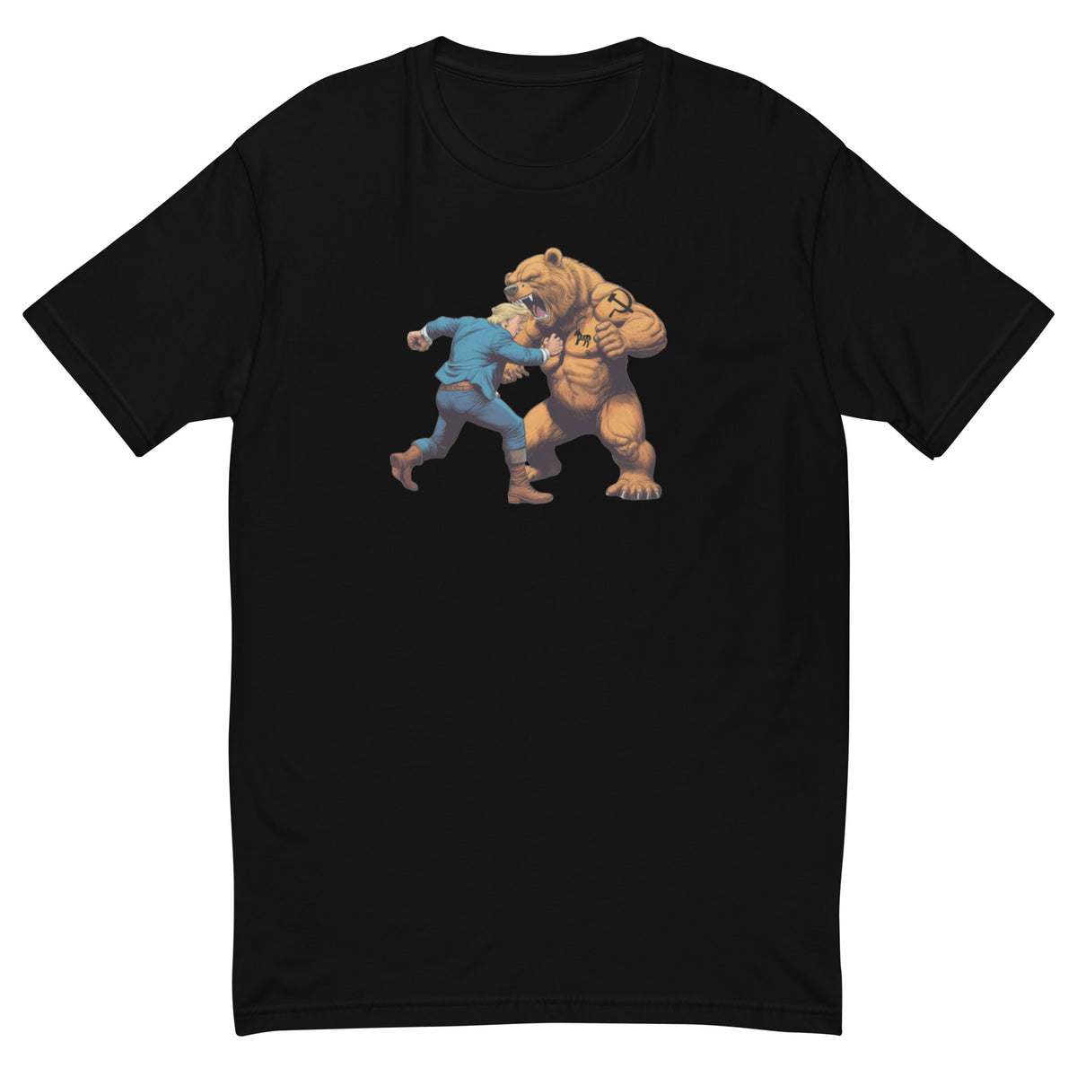 Trump Bear Fight Short Sleeve T-shirt