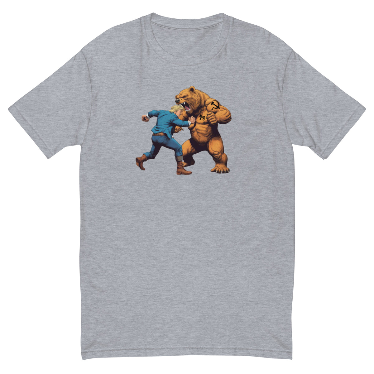 Trump Bear Fight Short Sleeve T-shirt