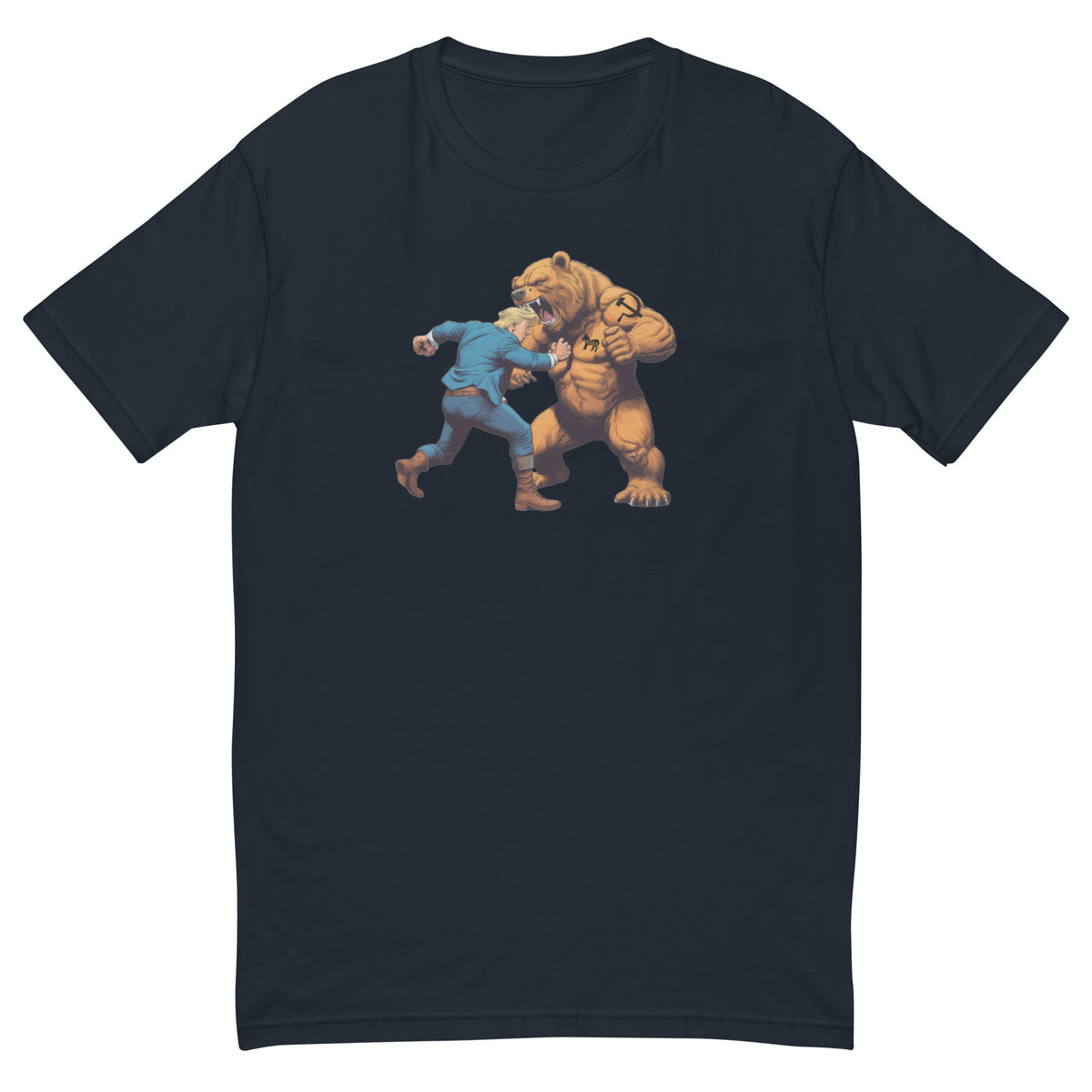 Trump Bear Fight Short Sleeve T-shirt