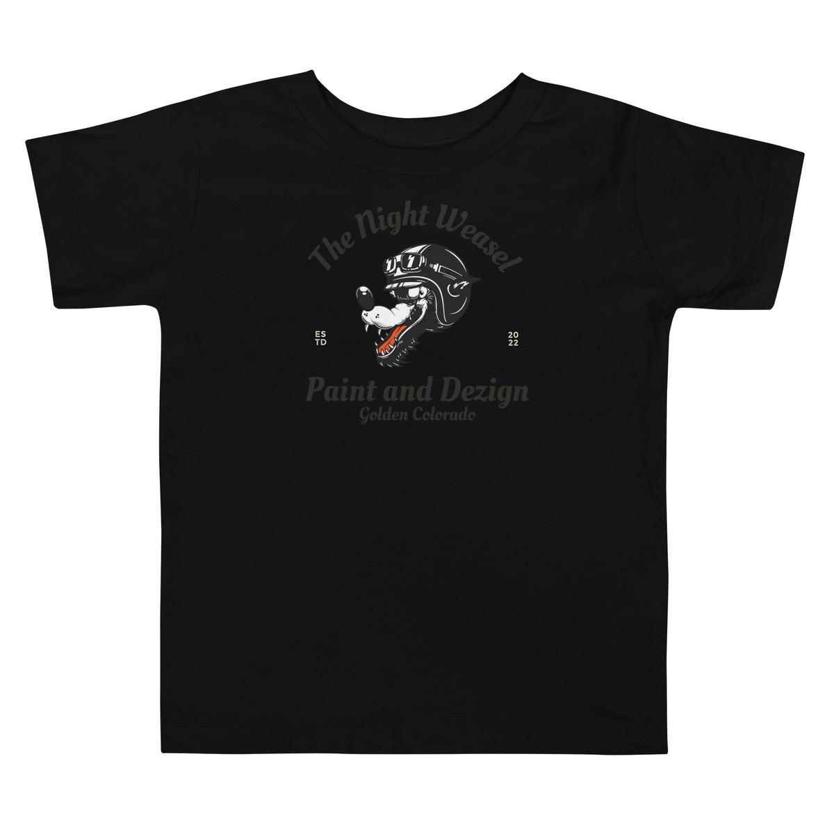 Night Weasel Dezigns Wolf Toddler Short Sleeve Tee